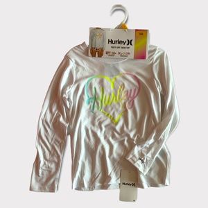Hurley Girls White Swim Top Sz 5/6